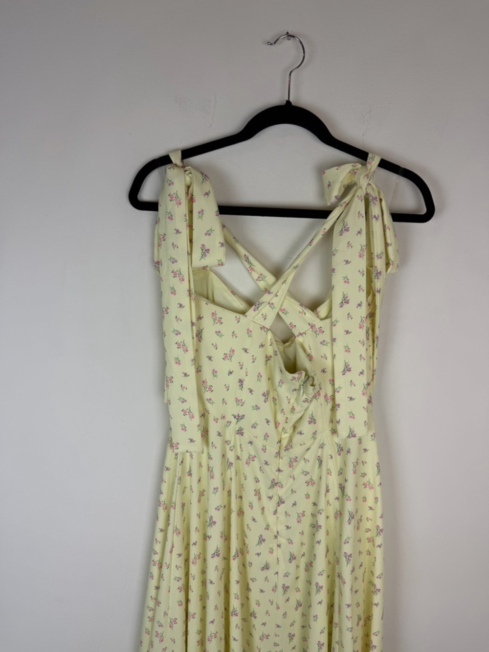 House of CB 'Alicia' Lemon Floral Print Midi Sundress Dress Size L - Picture 8 of 11